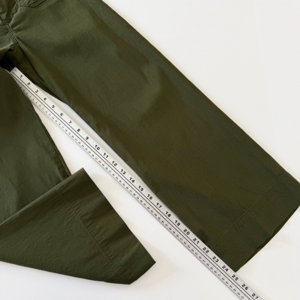 Anthropologie Maeve Pants Womens 26 The Colette Green Wide Leg Crop - Picture 9 of 10